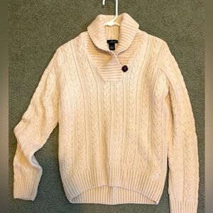 Willi Smith size L cable knit sweater with cowl neck, great condition
